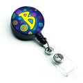 Carolines Treasures Letter B Initial Monogram Blue Swirls Retractable Badge Reel CJ1011-BBR